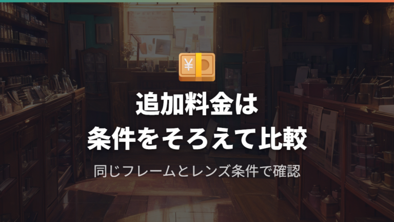 薄型レンズの価格と追加料金は条件を先に確認する