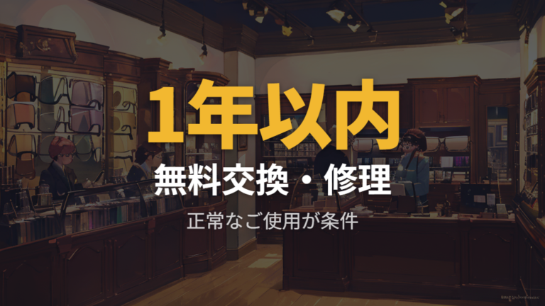 ずれのサインと店頭フィッティングの内容