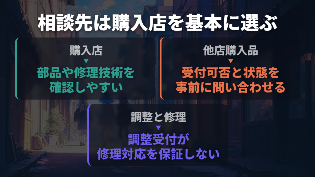 他店で買ったメガネは修理できる?購入店を基本に選ぶ