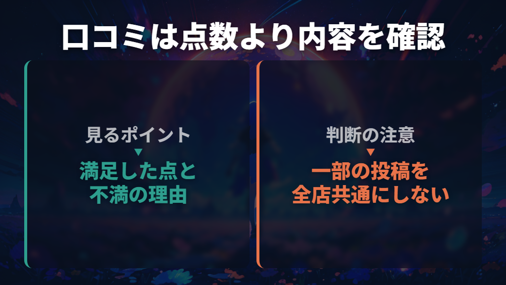 評価の数字だけで良し悪しを決められる?