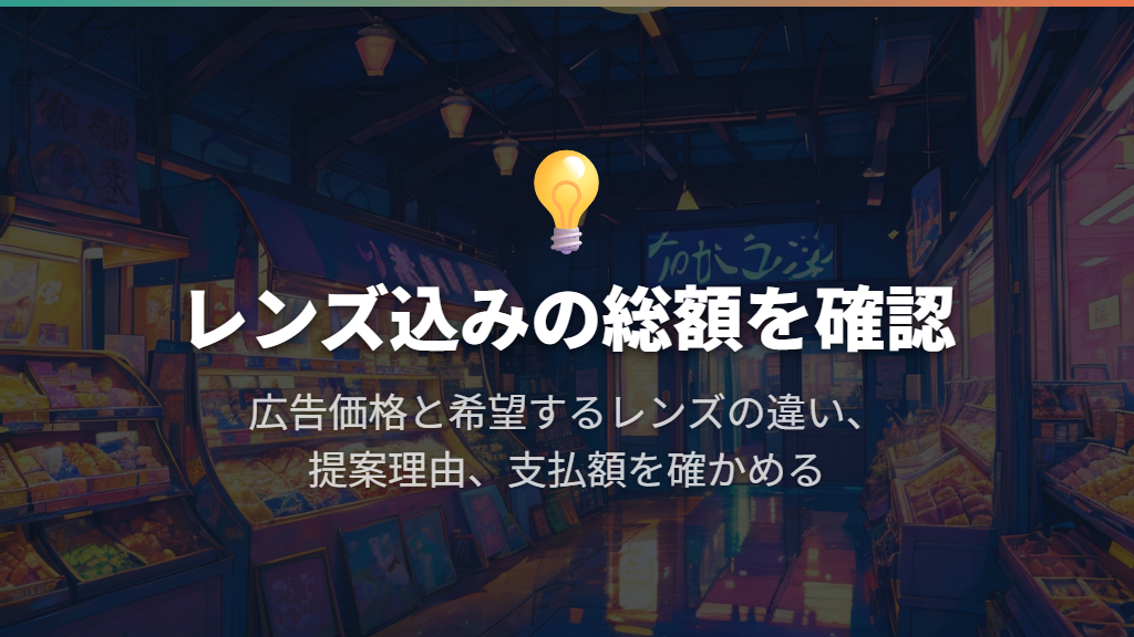 「高い」という悪い評判はレンズ込みの総額に注目