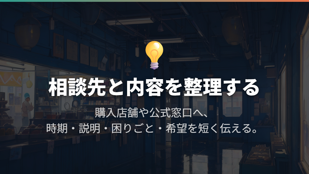 接客や購入後の対応への不満は店舗と相談窓口へ
